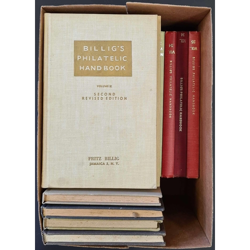 152 - BILLIG'S PHILATELIC HANDBOOKS: An incomplete run from vol. 2 to vol. 38 (vols. 3, 5, 6, 8-10, 13, 15... 