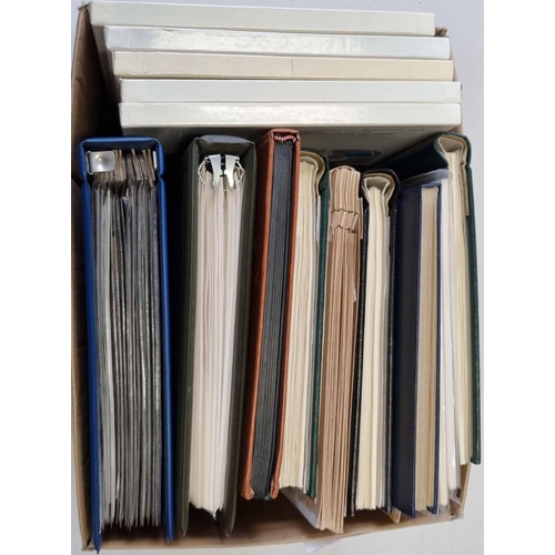 33 - ACCUMULATION: Carton housing c.8 albums/stock books with collections of Br. West Indies, Canada (inc... 