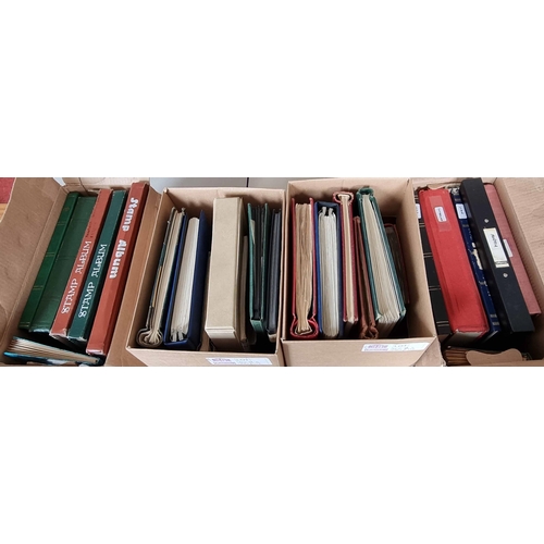 5 - WORLDWIDE EARLY TO MODERN, MAINLY USED COLLECTIONS: Four cartons holding c.25 albums, binders & stoc... 