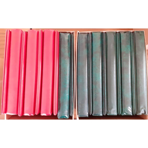 52 - GOOD QUALITY 4-RING BINDERS: Red, Krausenhandler (4) and Ensons (3) empty, padded, 4-ring binders, g... 