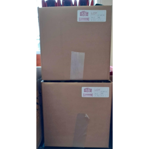 52 - GOOD QUALITY 4-RING BINDERS: Red, Krausenhandler (4) and Ensons (3) empty, padded, 4-ring binders, g... 