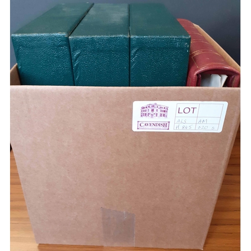 70 - EMPTY FRANK GODDEN STAMP ALBUMS: 2-peg FG Popular albums (3) in original green boxes (leather tabs p... 