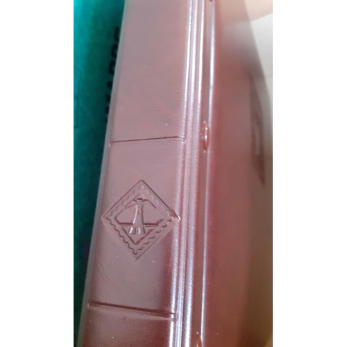 80 - MINT SHEET BINDER AND BOOKS: Deluxe brown Lighthouse Boga III mint sheet binder with thirty clear pl... 