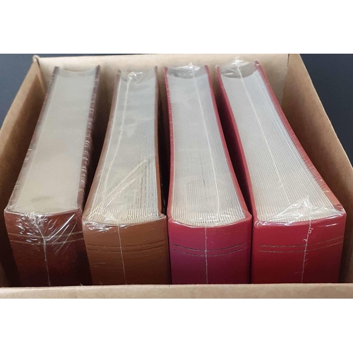 83 - NEW COMPASS 64-PAGE STOCK BOOKS: Two brown, two red-maroon, all shrink-wrapped and unopened.  (4 ite... 