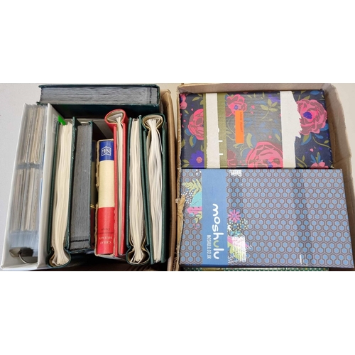 14 - POSTCARDS, THEMATIC COLLECTIONS, GB PRINTED ALBUM, ETC: Two large cartons, one containing a binder w... 