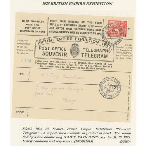 1453 - TELEGRAPH FORM - LAST DAY OF USAGE: 1925 fine example of the black telegraph form sent by G. J. King... 