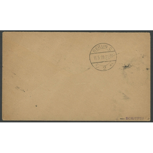 1459 - KGV 1929 PUC FDC AIR MAIL TO GERMANY: 10 May 1929 cover from London to Berlin franked with the set o... 