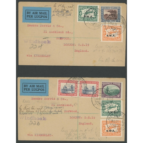 163 - EARLY SOUTH AFRICA/SOUTH WEST AFRICA AIR MAIL COVERS: Group of c.1931/32 Air Mails, mostly First Fli... 