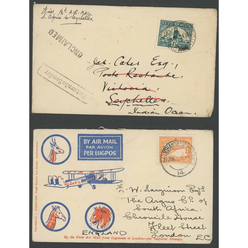 163 - EARLY SOUTH AFRICA/SOUTH WEST AFRICA AIR MAIL COVERS: Group of c.1931/32 Air Mails, mostly First Fli... 