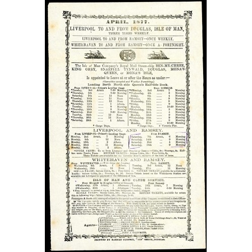 167 - U.K. INTERNAL MARITIME EPHEMERA, ETC.: An 1801-1920 mix of advertising leaflets & official publicati... 