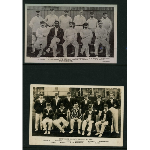 175 - CRICKET - REMARKABLE COLLECTION OF COUNTY TEAM CARDS; 1903-81 mainly unused collection of postcards ... 