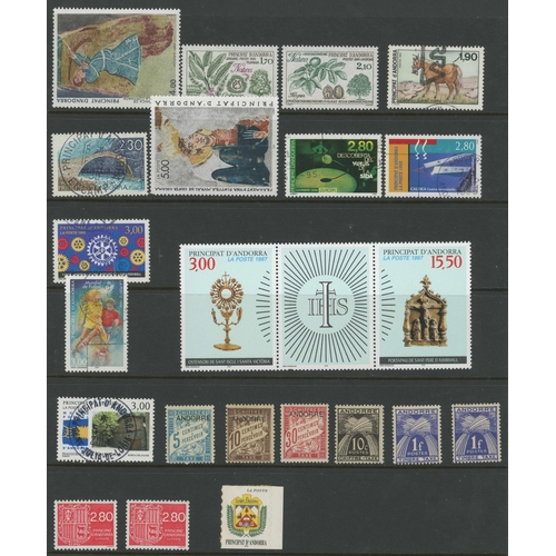 205 - MODERN MINT COLLECTION ON STOCK SHEETS: Selection of mostly unmounted mint French & Spanish issues 1... 