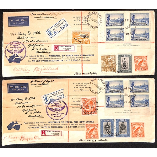 264 - AUSTRALIA, PNG, FIJI INTER-ISLAND FLIGHT COVERS: Scarce group of Air Mails, 1934-38 most bearing Aus... 