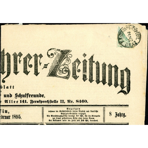 275 - 19th C. NEWSPAPER MAIL; 1811/49 selection (19) of Newspapers (or parts thereof) from Vienna, Graz, S... 