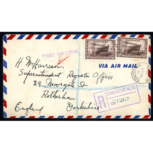 311 - REGISTERED MAIL 1937-91: Two albums containing envs. mounted on written-up display pages explaining ... 