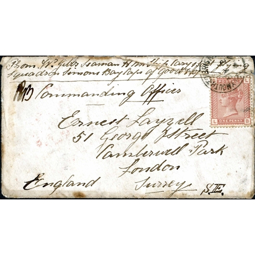 357 - ** FIRST BOER WAR - 1d CONCESSIONARY RATE COVER WITH TPO CANCEL - c. Apr. 1881 env. (opening tear) t... 