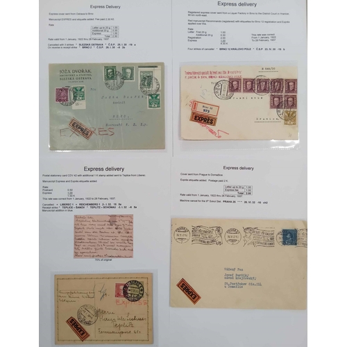 375 - EXPRESS POST - 1927-1937: A box file containing a written-up study of rates, mainly for inland mail,... 