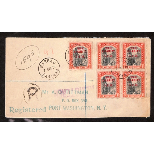 42 - WEST INDIES - BAHAMAS, BARBADOS & JAMAICA: Bahamas 1917-18 Red Cross collection inc. 2 x 1917 single... 