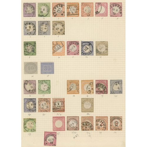 422 - GERMAN EMPIRE COLLECTION ON ALBUM LEAVES: 1872-1916 mint & used ranges inc. large & small 'Eagles' t... 