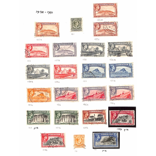 436 - KGV-QEII FINE USED COLLECTION ON ALBUM LEAVES: Range inc. KGV 1912-24 values to 1/-, noting block of... 