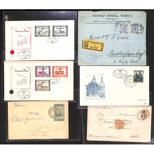 46 - AUSTRIA & GERMANY EARLY COVER SELECTION: Group of early to middle period cards & covers from Austria... 