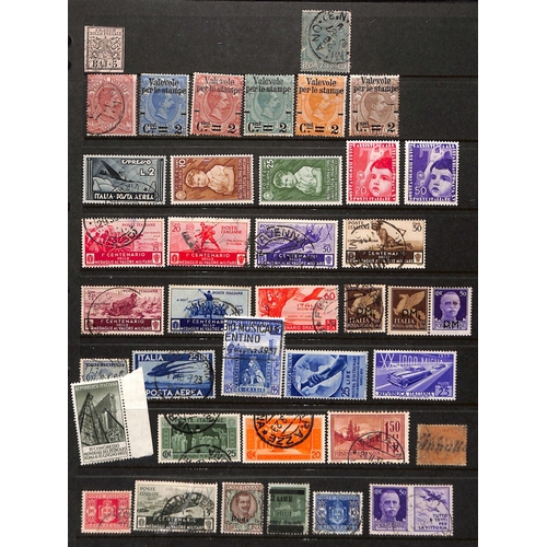 506 - EARLY TO MIDDLE PERIOD SELECTION ON STOCK CARDS: Mint & used ranges inc. some San Marino on stock sh... 