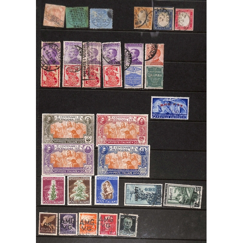 507 - MOSTLY EARLY 20th CENTURY SELECTION ON STOCK SHEET: Includes a few earlies, 6 x 1920s used singles w... 