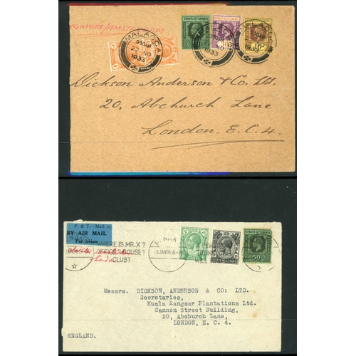 522 - COVERS/CARDS SELECTION inc. 30 Nov. 1900 PPC from Singapore to Manila with S.S. 3c tied by a fine 