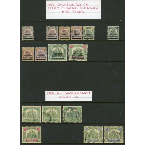 528 - 1900-1934 MINT AND USED SELECTION - PLUS MALAYAN POSTAL UNION ISSUES inc. mint 1900-34 values to 50c... 