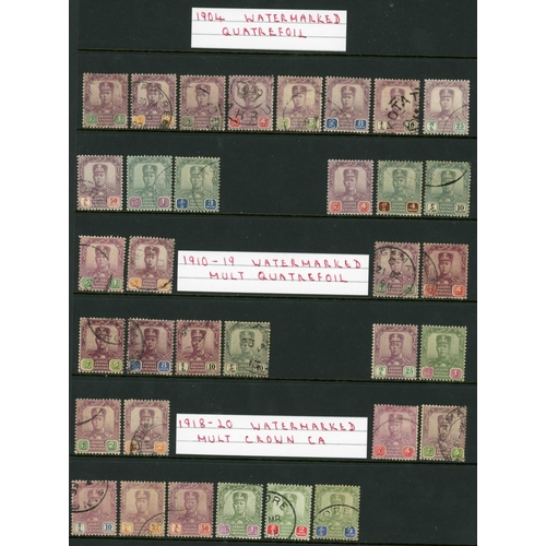 529 - 1884-1965 MAINLY USED COLLECTION inc. 1884 surcharges (6), 1891 1c to $1, 1896 Coronation 1c to 6c, ... 