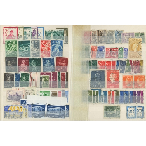 53 - NETHERLANDS & SWITZERLAND: Two small stock books with useful ranges of mint & used, commemorative & ... 