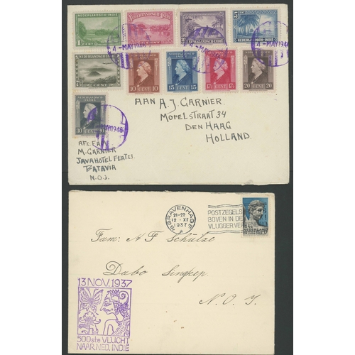 562 - NETHERLANDS & NETHERLANDS INDIES COVERS & ANTILLES STAMPS: Interesting group of 19 cards  & covers. ... 