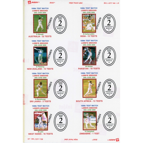 62 - 1994-2011 CRICKET MINIATURE SHEETS inc. 1994 Australia Shane Warne sheet signed by the bowler; 2006-... 