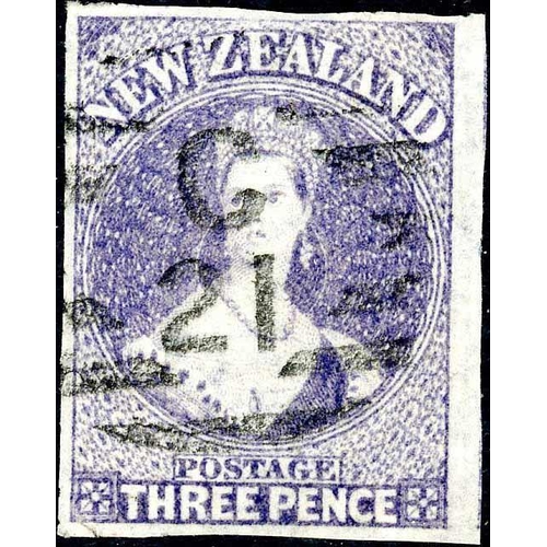 659 - 1864 3d DEEP LILAC ON LARGE STAR WATERMARKED PAPER - IMPERFORATE VARIETY: A large-margined example o... 