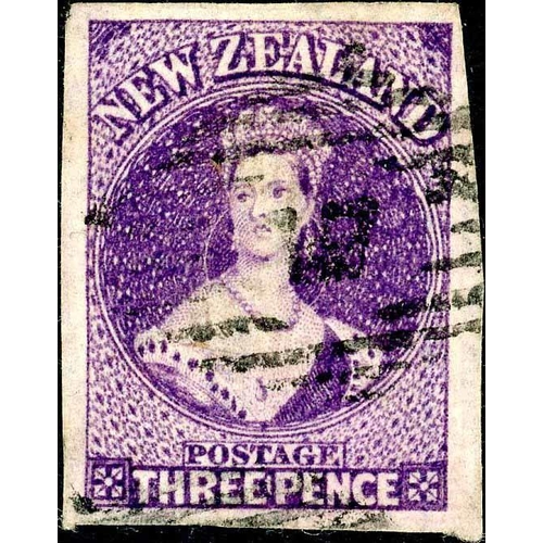 662 - 1864-71 LARGE STAR WATERMARK - IMPERFORATE 3d deep mauve, a very large-margined imperforate example ... 