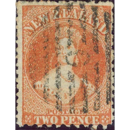 673 - 1871-73 2d ORANGE ON LARGE STAR WATERMARKED PAPER - COMPOUND PERFORATION: A used example of the comp... 