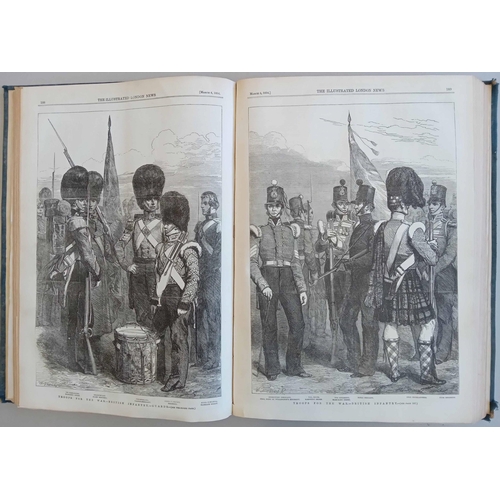 68 - ILLUSTRATED LONDON NEWS (1): A large bound volume containing complete issues from 7 Jan. to 1 July 1... 