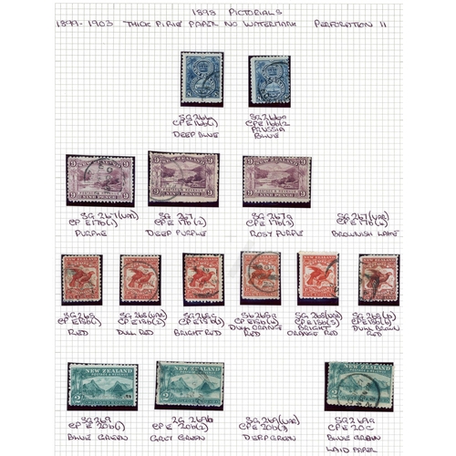 697 - 1899-1903 NO WATERMARK ON THICK SOFT PIRIE PAPER PERFORATED 11: Used selection with 2½d (2), 3d (3),... 