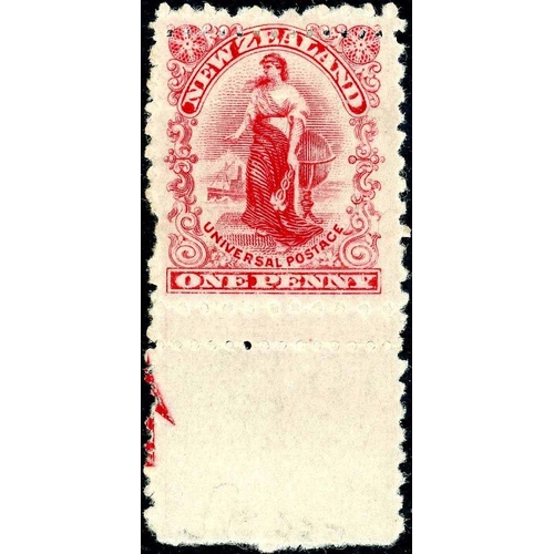 703 - 1901 1d UNIVERSAL MIXED PERFORATION MINT: A marginal mint example on 