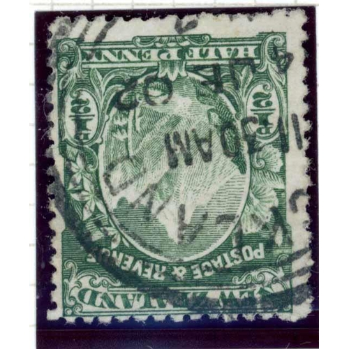 705 - 1901 ½d GREEN  BASTED MILL AND COWAN PAPER PERFORATED 14 ETC:A used selection with Basted Mill paper... 