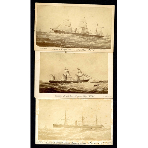 87 - CUNARD & ROYAL MAIL STEAM SHIP ADVERTISING CARDS: Four cards, one each for the 