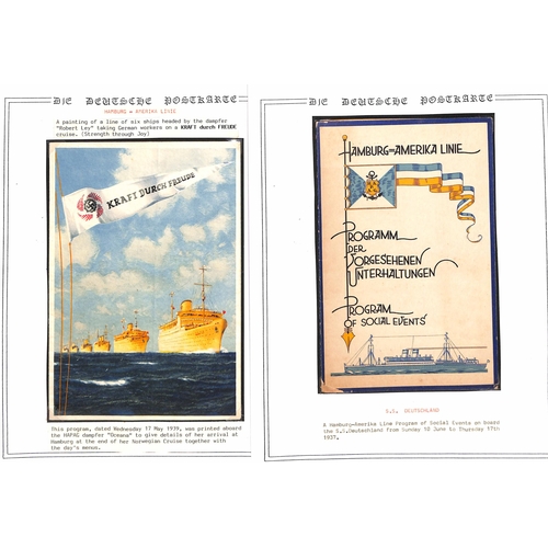 90 - HAMBURG-AMERICA LINE P.H. & EPHEMERA GROUP: Written-up 1894-1939 range of covers & ephemera of the H... 