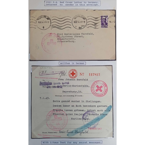 147 - RED CROSS MAIL - FORMS, ENVELOPES, ETC.: A range from 1939-45 inc. messages to/from various countrie... 