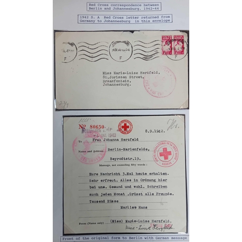 147 - RED CROSS MAIL - FORMS, ENVELOPES, ETC.: A range from 1939-45 inc. messages to/from various countrie... 