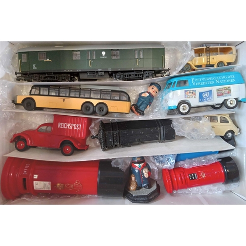 173 - POST OFFICE VEHICLE MODELS, ETC.: Carton holding a collection of mostly 