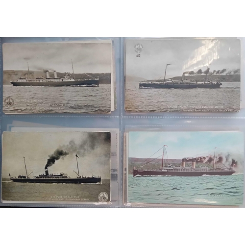 177 - PASSENGER LINERS, MERCHANT SHIPS, FERRIES & PADDLE STEAMERS: A well-filled binder containing a wide ... 