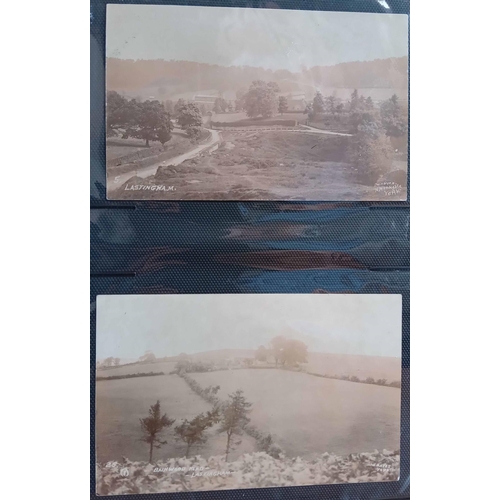 188 - NORTH YORK MOORS PUBLISHED BY HAYES OF YORK: Part-filled album containing 1910s-1930s RP and B&W (on... 