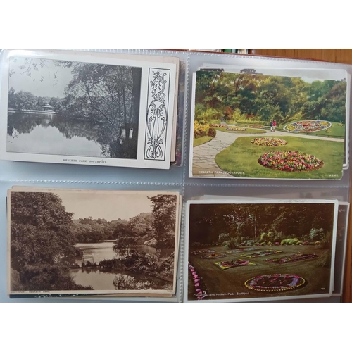 191 - COMPREHENSIVE COLLECTION OF SOUTHPORT: Two well-filled Royal Mail postcard binders containing a wide... 