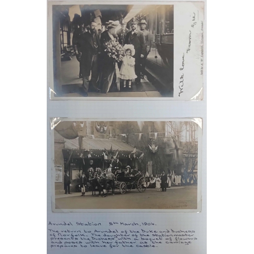 193 - BRIGHTON AND THE SUSSEX COAST: Two well-filled binders containing a wide variety of cards from the e... 