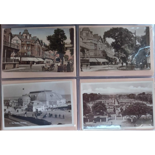 194 - COMPREHENSIVE COLLECTION OF WORTHING: Two well-filled postcard binders containing a wide variety of ... 